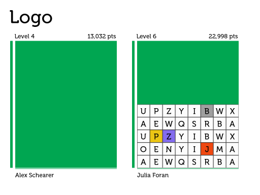 Scramble Legends interface: first iteration